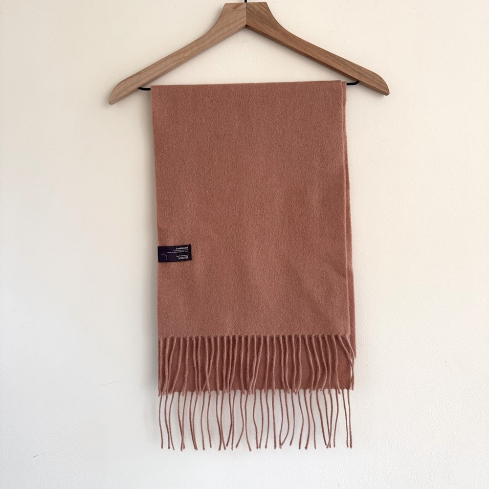 NWOT The Tartan Blanket Co. Lambswool Scarf –‎ Terracotta
